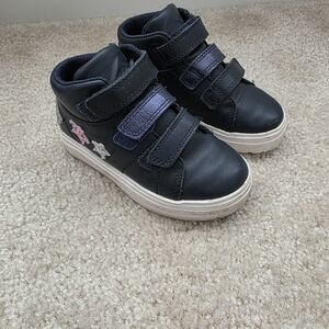 Clarks Navy Blue High Top Velcro Sneakers